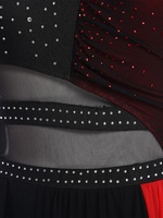 Robe de danse rouge pour femmes, costume de danse contemporaine moderne, costumes de danse de salon, robe de danse lyrique pour les spectacles de danse sur scène