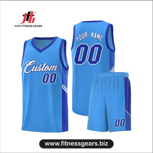 Conjunto de Uniforme de Baloncesto Azul y Rosa Degradado, Cuello en V, Sin Mangas, Malla Transpirable, Sublimado, para Adultos - Product Image 6