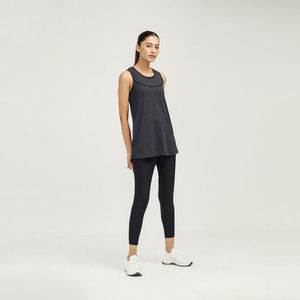 Wholesale Ladies Workout Tank <b>Top</b> Basic Solid Silk Fabric Custom Logo OEM ODM Private Label XS Cute Basic Solid Blank Ladies - Product Image 3