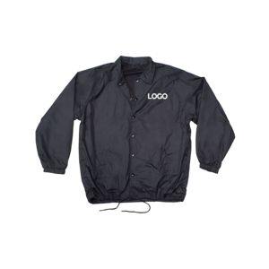Veste coupe-vent personnalisée en gros, veste de coach en nylon respirante, veste coupe-vent grande taille avec logos personnalisés - Product Image 1