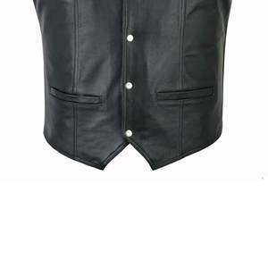 Gilet de motard en cuir personnalisé pour homme, vêtements de club moto, vêtements de conduite sans manches, fabrication directe - Product Image 4