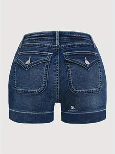 Shorts en jean noir rétro pour homme, coupe ample, taille basse, en coton délavé, style hip-hop, pour la gym, décontracté, streetwear 2026 - Product Image 3