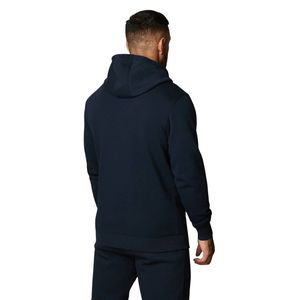 <b>Mens</b> <b>Navy</b> Blue Pullover Hoodie Casual <b>Fleece</b> Sweatshirt Long Sleeve Athletic Gymwear Activewear Hoodie - Product Image 2