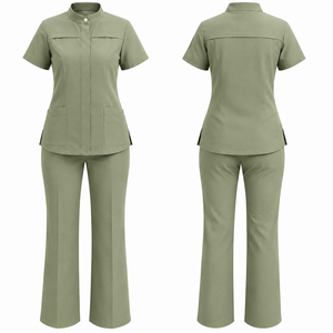 Ensemble de tenues médicales en spandex de haute qualité, uniformes d'hôpital unisexes en toile, détection d'aiguilles, fusion sans couture - Fournisseur OEM personnalisé - Product Image 1