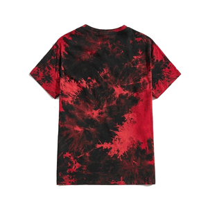 Men's <b>Tie</b> Dye Short Sleeve T-Shirt Regular Fit O-Neck <b>Knitted</b> Casual Black and Blue Patterned Design - Product Image 6