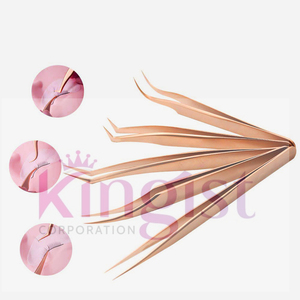 Lash Extensions Tweezers Set Wholesale Cluster Eyelash Applicator <b>Tool</b> Set With Portable Leather Bag - Product Image 4