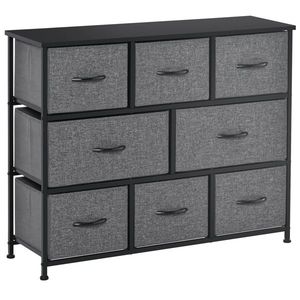 Dark Gray 3-Layer Fabric Dresser with 8 Drawers New Design Modern Home Furniture - Product Image 3