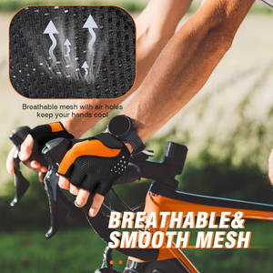 Gants de cyclisme mi-doigts d'été pour hommes et femmes, respirants, antidérapants, anti-transpiration, en polyester, fabriqués au Pakistan - Product Image 5