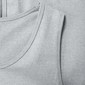 Débardeur de sport pour homme en polyester et coton, col en V, sans manches, maille respirante, tricoté - Product Image 4