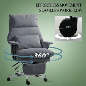 Sedia da ufficio, sedia per computer, poltrona relax, grigia - Product Image 2