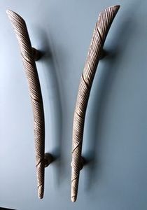 Tirador de Metal Tradicional para Muebles de Cocina, Diseño Trenzado, Forma Redonda, Acabado Moleteado - Product Image 3