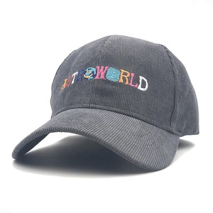 <b>Purple</b> Corduroy Baseball Cap Embroidered AST WORLD Logo 6-Panel Fitted Unisex Casual <b>Hat</b> - Product Image 4