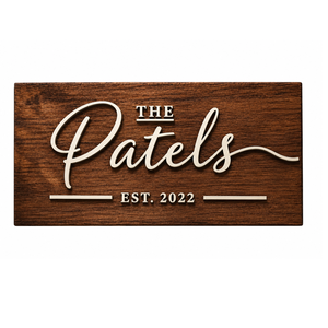 Personalized <b>Wooden</b> <b>Name</b> Plate for Home Entrance Outdoor Custom Nameplate with 3D Letters Door <b>Name</b> Plate for Home Office - Product Image 1