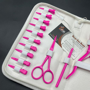Kit de Herramientas para Extensiones de Cabello de Acero Inoxidable Rosa Intenso al por Mayor/Alicates para Extensiones de Cabello de Alta Calidad con Logotipo Personalizado - Product Image 2