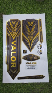 Premium 3D Embossed Stickers Custom Cricket Bat Stickers Waterproof <b>Vinyl</b> Bat <b>Decals</b> Wholesale OEM ODM - Product Image 2