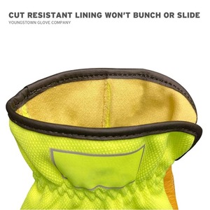 Guantes de Seguridad de Cuero para Dedos Completos, Alta Visibilidad, Verde Marrón, Antideslizantes, Impermeables, Anti-UV, para Exteriores, Unisex, Invierno - Product Image 5