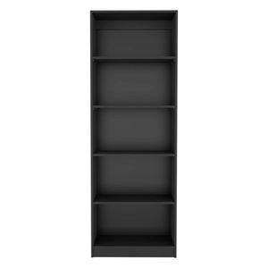 Black Home Office <b>Bookcase</b> with 4 Multi-Tiered Shelves - Product Image 4