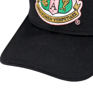 AKA Crest Black Ball <b>Cap</b> Adjustable Strap Hat Embroidered Logo Baseball <b>Cap</b> Classic <b>Women</b> Men Casual Fashion Headwear Gift Idea - Product Image 4