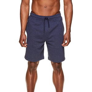 Shorts Bermuda en Coton Gris Uni pour Homme, Taille Mi-Haute avec Cordon de Serrage, Élastique à la Taille, Décontracté, Respirant, Poches Tricotées - Product Image 1
