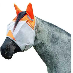 Horse Fly Mask Breathable Anti-Mosquito Elastic Comfortable Face Cover & Ears Protection for Horse Riding <b>Equestrian</b> with OEM - Product Image 5