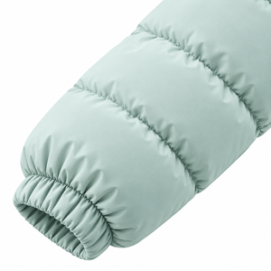 Blouson matelassé moto pour homme en velours côtelé vert menthe, respirant et écologique, avec col montant et fermeture éclair, idéal pour l'hiver et le quotidien, 100% coton. - Product Image 6