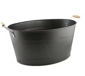 Solid Metal Ice Beverage Tub Stainless Steel Party Cooler Bucket Wine <b>Beer</b> <b>Chiller</b> Tub Bar Use - Product Image 2