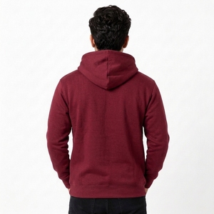 Sudadera con Capucha para Hombre, Color Sólido, Corte Regular, Forro Polar de Algodón, Informal, para Invierno, Impermeable, Transpirable - Product Image 2