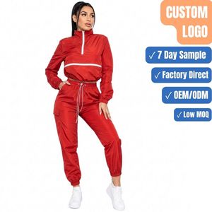 Premium 280GSM Nylon Fitness <b>Tracksuit</b> Half Zip Hoodie Custom Wholesale - Product Image 1