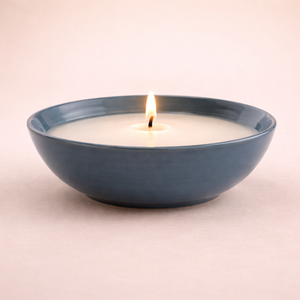 Bol à bougie en céramique blanc crème, profond, à paroi épaisse, résistant à la chaleur, finition mate lisse, simple mèche, luxe, réutilisable, décoratif - Product Image 6