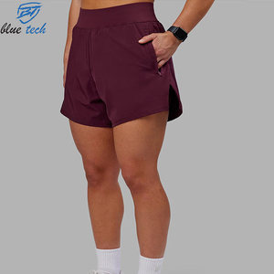 Women Gym Fitness Yoga Shorts High Waist Elastic Waist Seamless Breathable Activewear Solid Custom Logo Design Print - Product Image 2