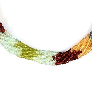 Multi Gemstone Faceted Rondelle Beads 4MM 14 Inches Strands Natural Gemstone for Jewelry Making At Wholesale Price - Product Image 6