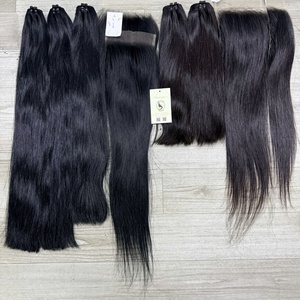 Extensiones de Cabello Humano Vietnamita Premium, Cabello Vietnamita Virgen en Trama Ondulada, Cierre HD, Súper Doble Trama, Extensiones de Trama a Máquina - Product Image 3