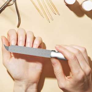 Ensemble de limes à ongles professionnelles en acier inoxydable double face avec options multi-grains pour des bords lisses et une mise en forme complète des ongles - Product Image 2