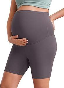 กางเกงขาสั้นเอวสูงสำหรับคนท้อง ทรงสกินนี่เข้ารูป ระบายอากาศได้ดี ขายส่ง/OEM - Product Image 4