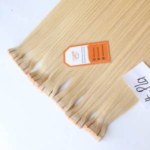 Personnalisation gratuite de la couleur des extensions de cheveux de bande cheveux humains Remy cuticule aligné ultra mince bandes de longue durée prix de gros - Product Image 5