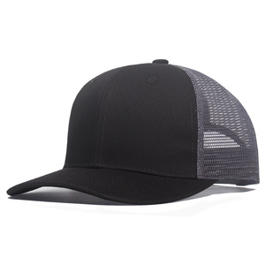 Casquettes de baseball trucker en maille personnalisées vierges, effet vieilli, 6 panneaux, avec surpiqûres contrastées et fermeture snapback réglable, vente en gros - Product Image 1