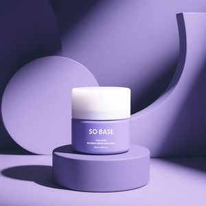 [ECOSMEC] SO BASE Masque Crème au Collagène Sans Rinçage avec Contenant Distributeur Fraîcheur – Masque Crème Visage Hydratant Barrière Cutanée - Product Image 1