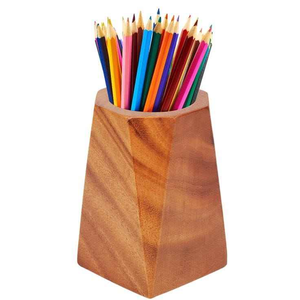 Portalápices de Escritorio Art Deco de Madera de Primera Calidad, Ecológico, Precio al por Mayor en India, Organizador de Escritorio - Product Image 2