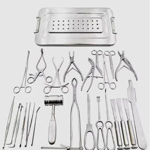 Juego Básico de Cirugía Ortopédica de 25 Piezas, Instrumentos Quirúrgicos Manuales de Acero Inoxidable Alemán con Caja - Product Image 1