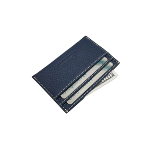 Best Seller Castello Italian Soft Leather Slim Card Case <b>Wallet</b> Open Polyester Unisex Red for Fuchsia Purple Navy Teal Light - Product Image 3