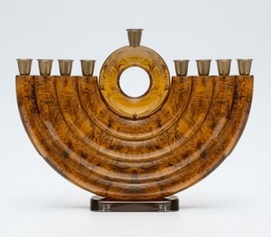 เมนอร่าเรซิ่นสีน้ำตาลและทองเหลืองรุ่นใหม่ล่าสุดปี 2026 - เชิงเทียนฮานุกคาห์ 9 กิ่ง ดีไซน์หรูหราสำหรับตกแต่งบ้านในช่วงเทศกาลและเป็นของขวัญตามหลักศาสนายิว - Product Image 3