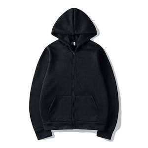 Sudaderas con capucha de forro polar con cremallera, 100% algodón, gruesas, de alta calidad, lisas, personalizables con impresión digital, para invierno, al por mayor - Product Image 3