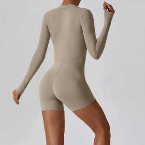 Nuevos Bodysuits para Mujer, Ropa de Yoga, Ropa Deportiva, Monos Acanalados, Shorts Ajustados Estilo Biker, Monos Cortos, Jumpsuits para Mujer - Product Image 4