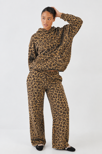 Pantalon large pour femme, imprimé léopard original, taille haute, coupe ample, décontracté, tendance, streetwear - Product Image 5