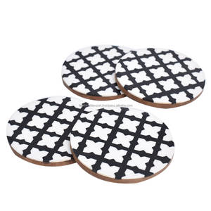 ที่รองแก้วชาทำมือคุณภาพพรีเมียมจากไม้และเรซิ่น ดีไซน์ทันสมัยสำหรับใช้ในบ้าน ผลิตโดย Falak World Export - Product Image 4