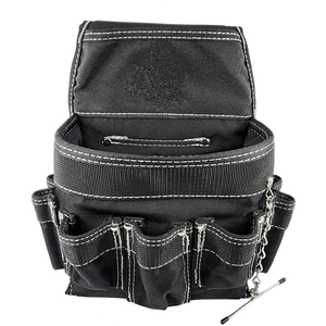 Leather Electrician Tool <b>Pouch</b> Heavy Duty Belt Bag Hammer Loop Tape Holder <b>Men</b> - Product Image 3