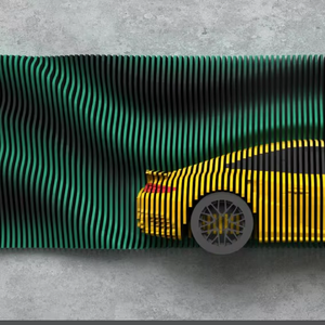 Décoration murale ondulée en bois style Art Déco, design anniversaire, fichiers de découpe numérique CNC à prix abordable - Product Image 1