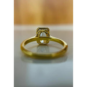 Oval Cut Lab Grown Vintage <b>Solitaire</b> <b>Ring</b> 925 Sterling <b>Silver</b> Rose Gold Plated Prong Set Engagement Wedding Promise <b>Ring</b> for - Product Image 2