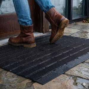 18 X 30 Inches Heavy Duty All-Weather Indoor/Outdoor Door <b>Mat</b> Non-Slip Drainage Floor <b>Mat</b> for Garage Home Entry <b>Mud</b> Coverage - Product Image 4