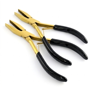 Alicate Multiusos para Extensiones de Cabello, Acero Inoxidable, Empuñadura de Goma Antideslizante, Herramienta para Cerrar Anillos Micro y Nano - Product Image 1